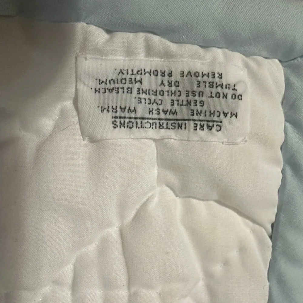 House of Hatten Baby Quilt 48x36 Pastel Vintage Nursery Applique Bedding